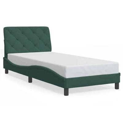 Bedframe zonder matras 90x200 cm fluweel donkergroen