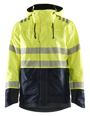 Blåkläder Multinorm shelljack 40881532 | High-Vis Geel/Marineblauw | Maat XXL - 7330509783900