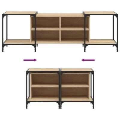 Tv-meubel 153x37x50 cm bewerkt hout sonoma eikenkleurig