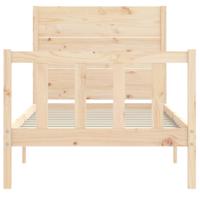 Bedframe met hoofdbord massief hout - thumbnail