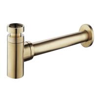 Sifon Wiesbaden 5/4 laag Geborsteld Messing Goud - thumbnail