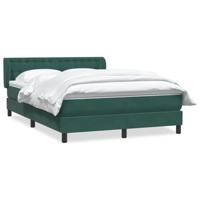 Boxspring met matras fluweel donkergroen 140x210 cm - thumbnail