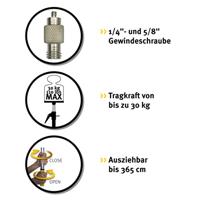 Stabila LT 30 Bouwsteun In lengte verstelbaar: 1.35 - 3.65 m Belasting (max.): 30 kg - thumbnail
