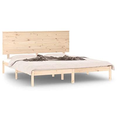 Bedframe zonder matras massief grenenhout 200x200 cm