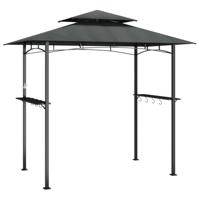 VidaXL Barbecue-overkapping 240x150x243 cm staal antracietkleurig - thumbnail