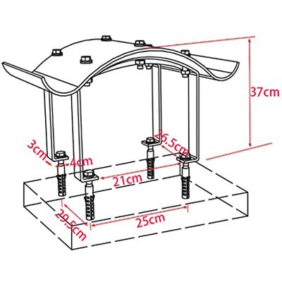 VidaXL Schoorsteenkap roestvrij staal 50 x 50 x 37 cm