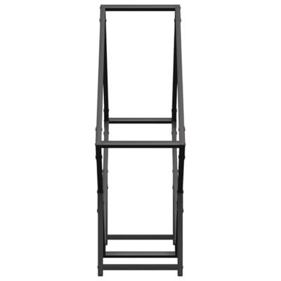 Brandhoutrek 80x25x80 cm koudgewalst staal zwart