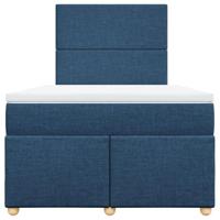 Boxspring met matras stof blauw 120x200 cm - thumbnail