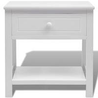 Nachtkastje hout wit - thumbnail