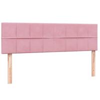 Boxspring met matras fluweel roze 160x220 cm - thumbnail
