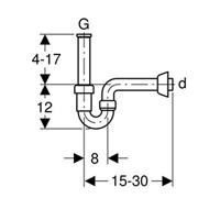 Kirchhoff GEBERIT buissifon 1 1/4" x 40 mm, wit - GE151.100.11.1 - thumbnail