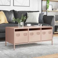 Salontafel 101,5x50x43,5 cm koudgewalst staal roze - thumbnail