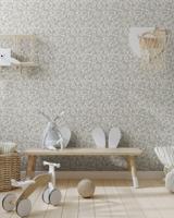 Dutch Wallcoverings Klara & Tove - Blåbär Small Yellow/White - Geel/Wit - thumbnail