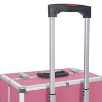 Make-up trolley aluminium roze - thumbnail