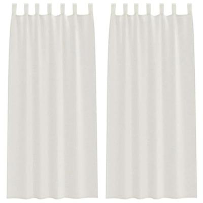 Voile Gordijn met gordijnen 2 pcs Crème 225 x 140 cm Polyester