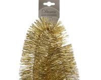 Lametta guirlande glans licht goud - thumbnail