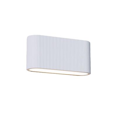 Artdelight Unieke wandlampLille wit met ribbels - WL 8102R WI