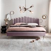 Artistiq Bed 'Harrell' Velvet, 140 x 200cm, kleur Roze - thumbnail