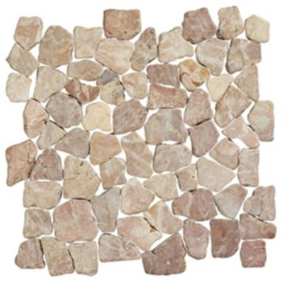 Vloer-/wandtegel kiezel mozaïek Terre D'Azur Stone Palladiana 30x30cm coco brown mat