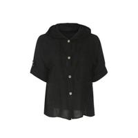 Paprika geweven top zwart - thumbnail