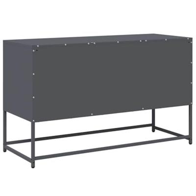 Tv-meubel 100,5x39x60,5 cm staal antracietkleurig