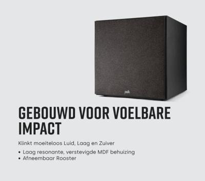 Polk: Monitor XT12 subwoofer - zwart