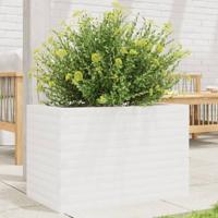 VidaXL Plantenbak 70x40x45,5 cm massief grenenhout wit - thumbnail