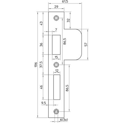 Nemef Sluitplaat P4139/17 Ls Rechth. Sluitplaat P4139/17 - 9413990172 - 9413990172