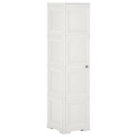 Kast hout-look 40x43x164 cm kunststof wit - thumbnail