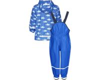 Playshoes regenpak 2-delig Vissen Blauw-140 - thumbnail