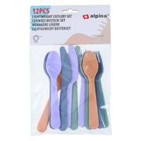 Pic Gekleurd bestekset, 12dlg, - thumbnail