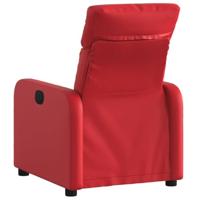 Fauteuil verstelbaar kunstleer rood - thumbnail