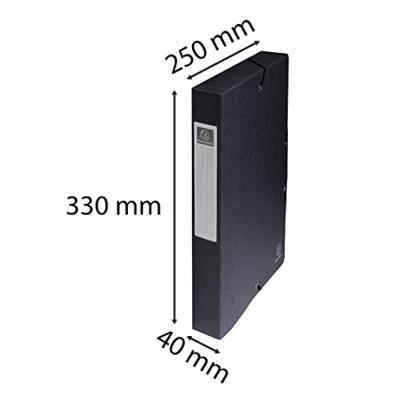 Exacompta elastobox Exabox zwart, rug van 4 cm