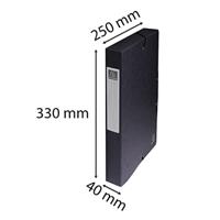 Exacompta elastobox Exabox zwart, rug van 4 cm - thumbnail