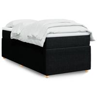 Boxspring met matras stof zwart 90x190 cm - thumbnail