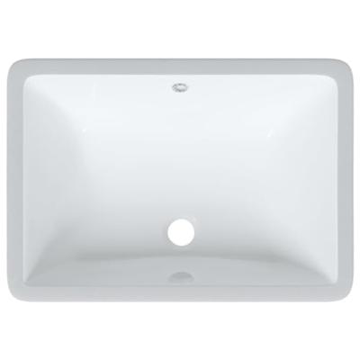 VidaXL Wastafel rechthoekig 52x38,5x19,5 cm keramiek wit