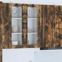 Keukenkast Gerookt eiken 40 x 31 x 100 cm Bewerkt hout - thumbnail