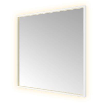 Hotbath &MORE Spiegel direct en indirect LED color changing spiegelverwarming met afstandsbediening Mat wit SQU80WH
