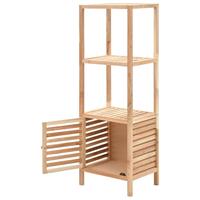 Badkamerkast 39,5x35,5x123 cm massief walnotenhout - thumbnail