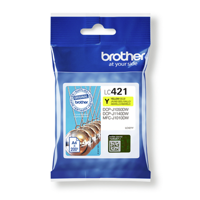 Brother Inktcartridge LC-421Y Origineel Geel LC421Y Brother Inktcartridge LC-421Y Origineel Geel LC421Y