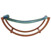Hangmatschommel voor kinderen stof blauw en groen - thumbnail