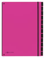 Sorteermap Pagna Trend A4 12 tabs donkerroze - thumbnail