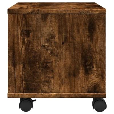 VidaXL Printerkastje met wielen 41x32x34,5 cm gerookt eikenkleurig