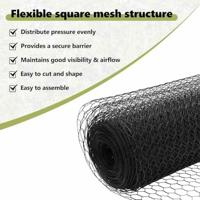 VidaXL Hexagon hek grijs 1,2 x 10 m pvc - thumbnail