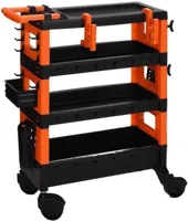 FX-Tools gereedschapswagen 4-laags zwart en oranje - thumbnail