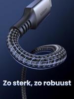 USB-C-kabel - UGREEN - 1 m datakabel - 60 W - Nylon - PD - Zwart - thumbnail