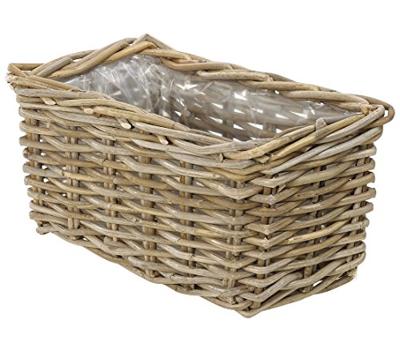 Bloembak Rotan Antiek Grijs 60cm