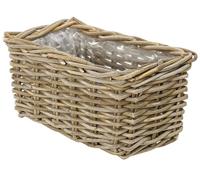 Bloembak Rotan Antiek Grijs 60cm - thumbnail