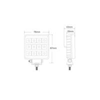 SecoRüt LED-werklamp 12 V/DC, 24 V/DC L0152 (b x h x d) 76 x 87 x 25 mm 1275 lm - thumbnail