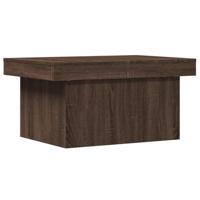 Salontafel 80x55x40 cm bewerkt hout bruin eikenkleurig - thumbnail